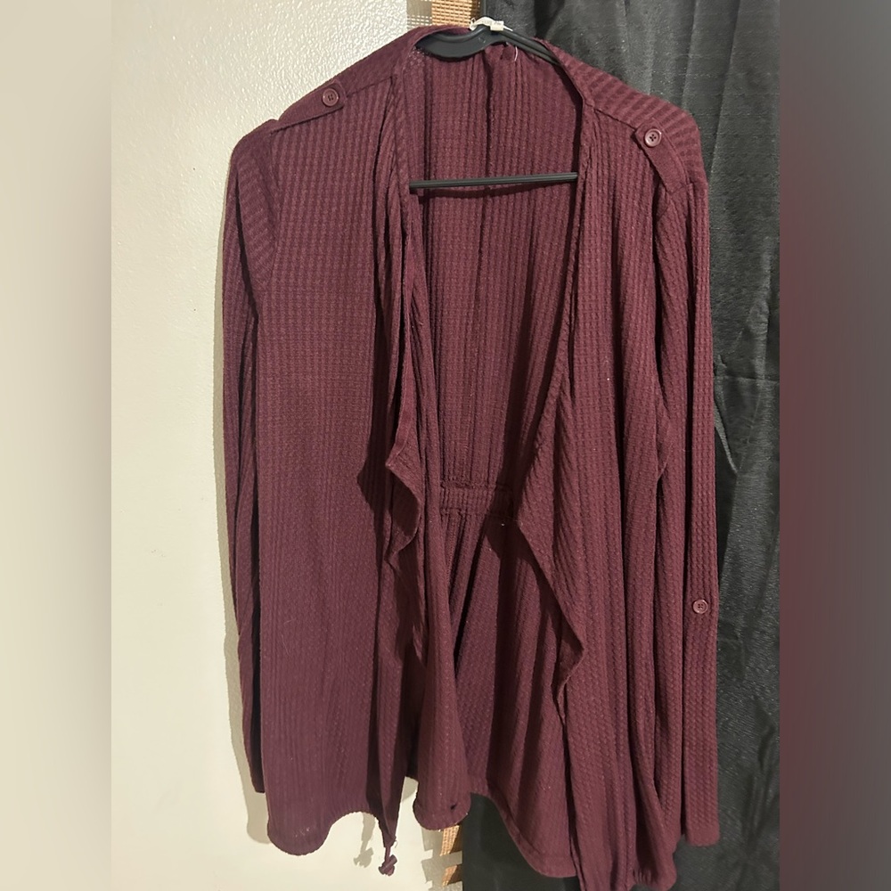 Maroon cardigan